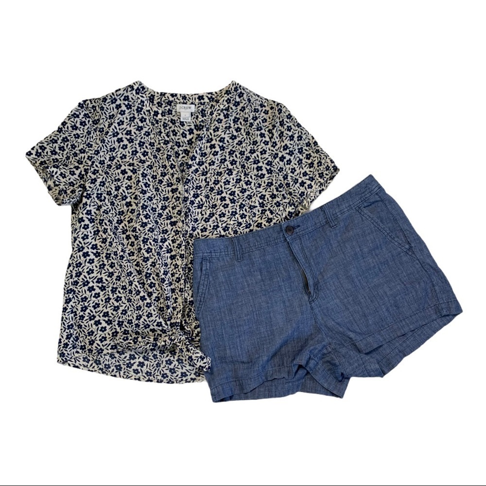 Bundle J.Crew Cotton Top A New Day Chambray Shorts